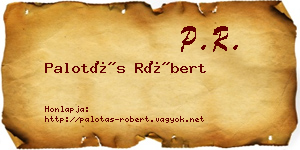 Palotás Róbert névjegykártya